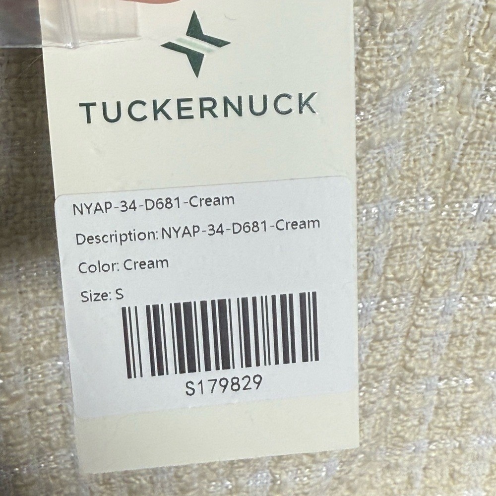 NEW Tuckernuck Sleeveless Cream Tweed Ingrid Button Front Midi Dress NWT - Picture 9 of 12